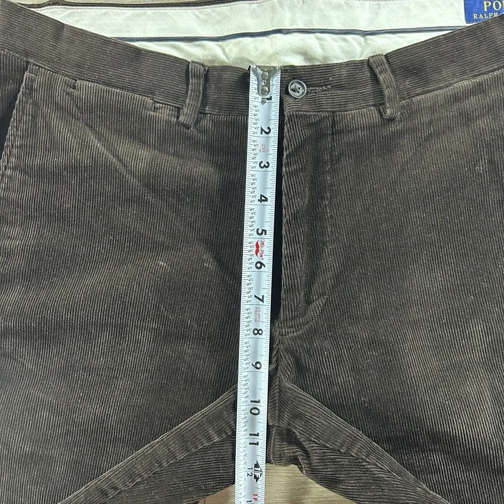 Polo‎ Ralph Lauren Men's 34x34 ( 34x33) Brown Corduroy Stretch Classic Fit Pants